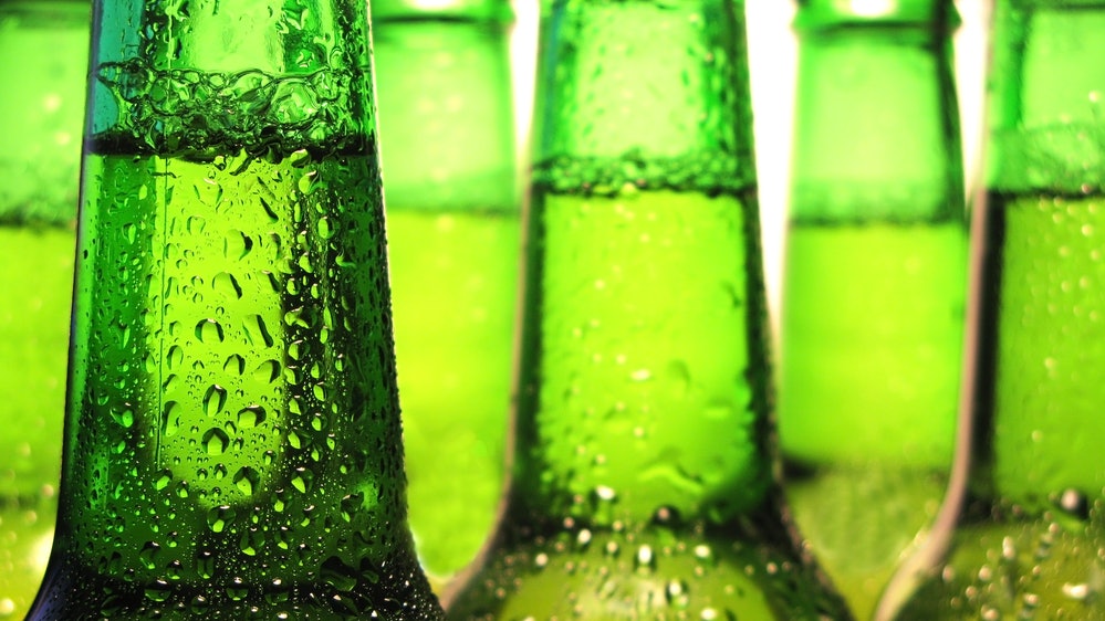Green glass bottles Green glass bottles