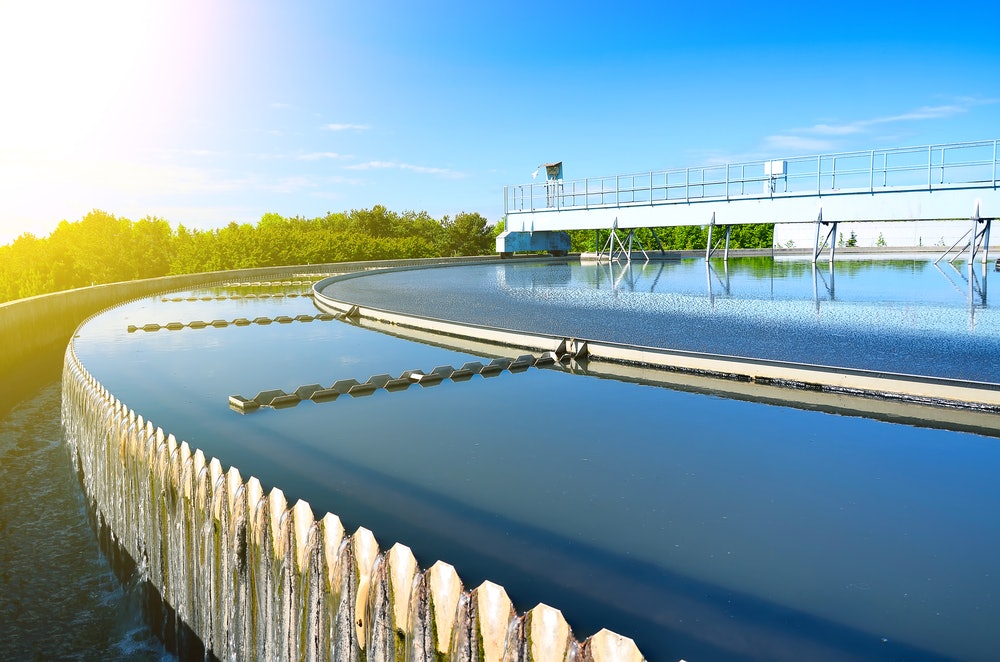 Klärbecken zur Abwasserbehandlung